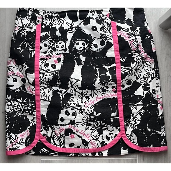 Lilly Pulitzer Originals Women’s Pandamonium WWF Collaboration Rare Skirt Size 4 - Picture 1 of 12